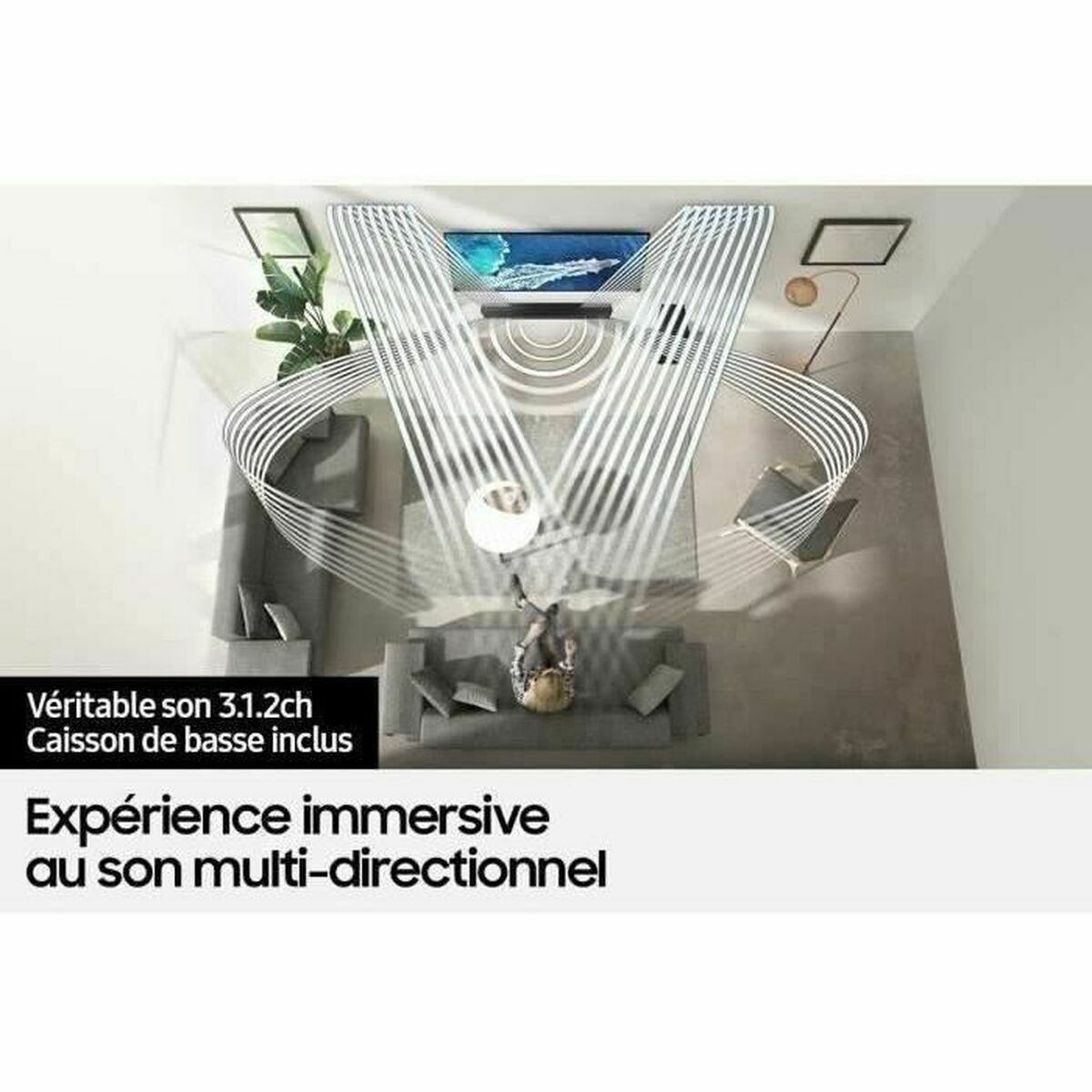Barra de Sonido Samsung HW-Q600C Negro
